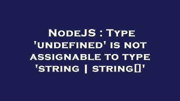 NodeJS : Type 