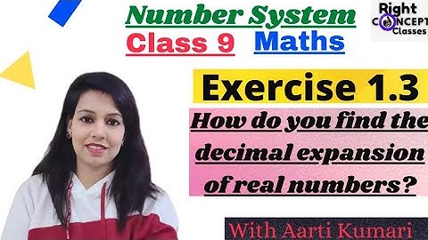 Decimal Expansion Of Real Numbers Class-9th CBSE NCERT