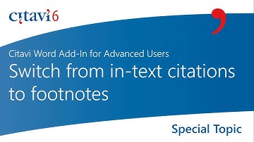 Citavi 6 Word Add-in: Switch from in-text citations to footnotes (3.4)
