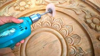 How To Finish Best Way In Wood Carving Amazing Skills In Carving By Pvj Wood Carving