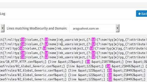 CWP - User Panel: ModSecurity