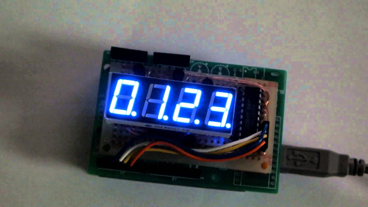 Arduinoで4桁7セグメントledを使ってみる Youtube