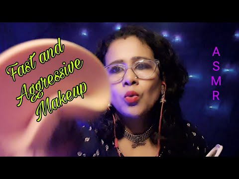 ASMR💄Fast and Aggressive Makeup Application ( Personal attention ) | mouth sound asmr|Dearly ASMR