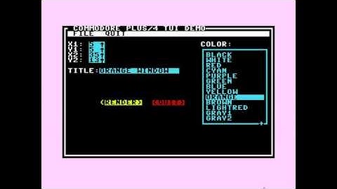 commodore plus 4 TUI demo