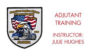 2026 ALR Summit - Adjutant Training Guide