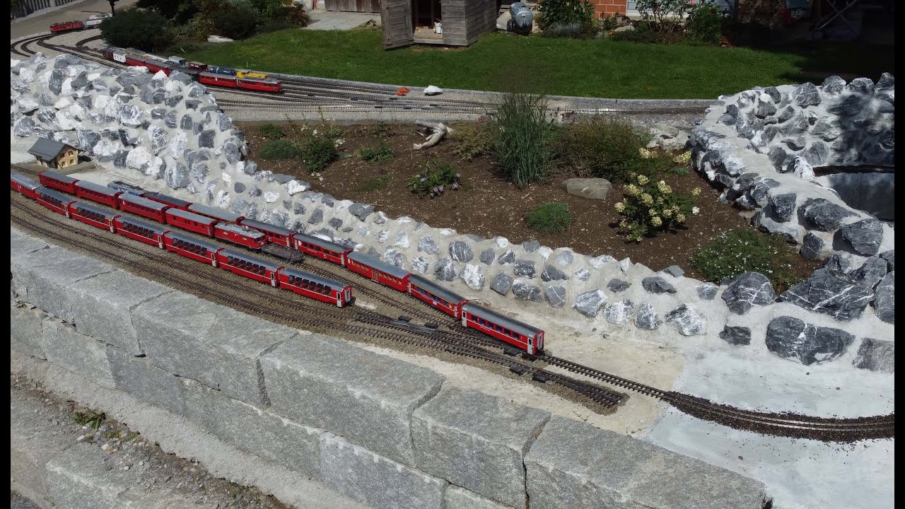 Präsentation World-of-Trains.ch - inkl. Drohnenaufnahmen meiner Gartenbahn