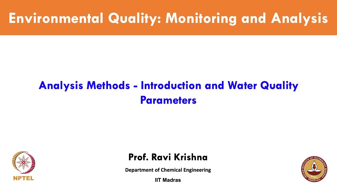 water quality analysis methodology