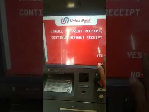 How To Withdraw 100 Rupes Money In Union Bank Atm .