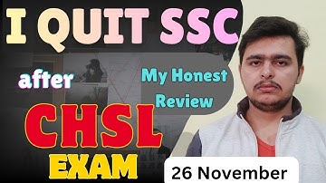I QUIT SSC ❌ No More CGL/CHSL 🚫 After This Treatment By Chairman Sahab