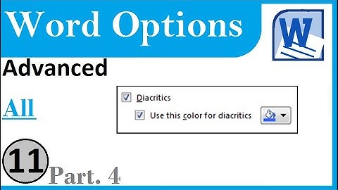 MS Word 2010 Options Advanced tab Part. 4 in Pashto | Winword 2010 Options Advanced tab in Pashto