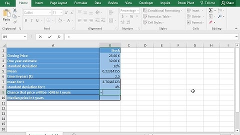 Use the LOGNORM.DIST,LOGNORM.INV functions for a price that follows a lognormal distribution