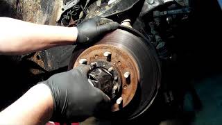 Toyota pickup wheel bearing and brake rotor replacement