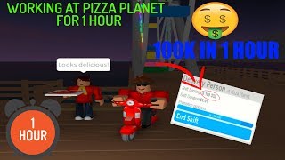 ROBLOX BLOXBURG | Working for 1 HOUR | Pizza Delivery