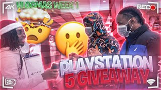 GIVING AWAY A FREE PS5!!😱🎅🏾Vlogmas 2020 Week One