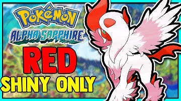 POKEMON ALPHA SAPPHIRE HARDCORE NUZLOCKE - RED COLORED SHINY ONLY! (NO OVERLEVELING, NO ITEMS)