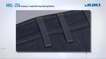 JUKI MOL-254 Automatic 2-needle Belt-loop Attaching Industrial Sewing Machine