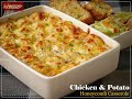 Chicken  potato honeycomb casserole