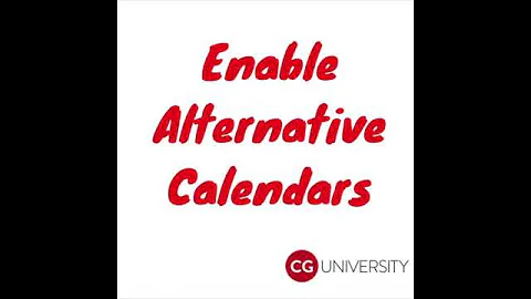 How to enable alternative calendars