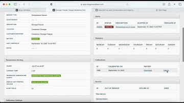 To View or Create Calibration Certificates