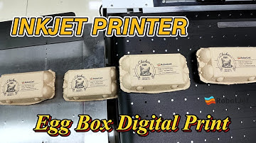 How to print pictures on egg cartons: custom egg box single pass digital pritner! #printing