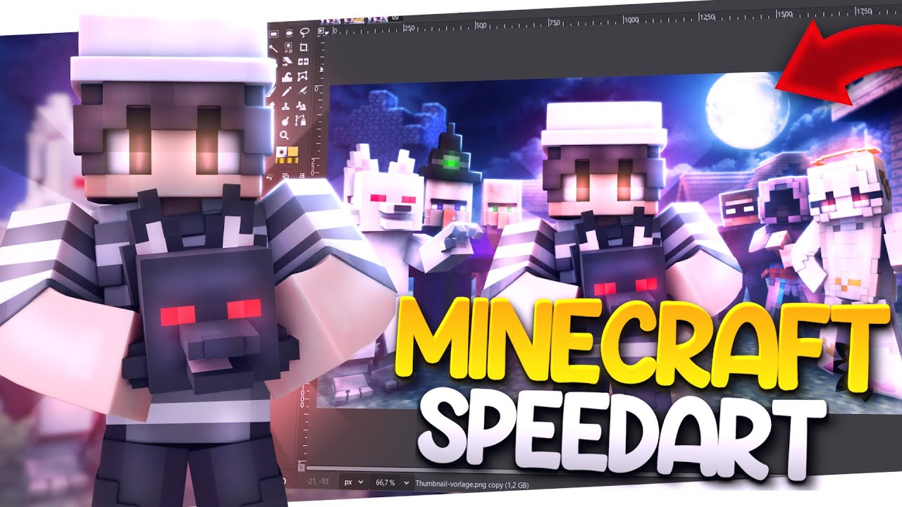 Creating a Minecraft Thumbnail with Blender | Speedart [48] - YouTube