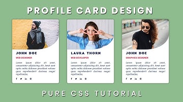 Creative Profile Card Design Pure CSS | Profile Card UI Design