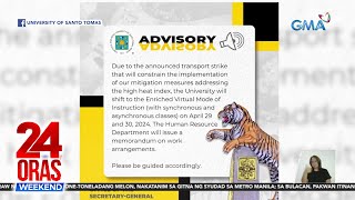 UST, nag-anunsyo na wala munang face-to-face classes dahil sa transport strike | 24 Oras Weekend