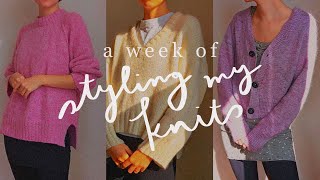 a week of styling my knits | 01 | + knitting vlog!