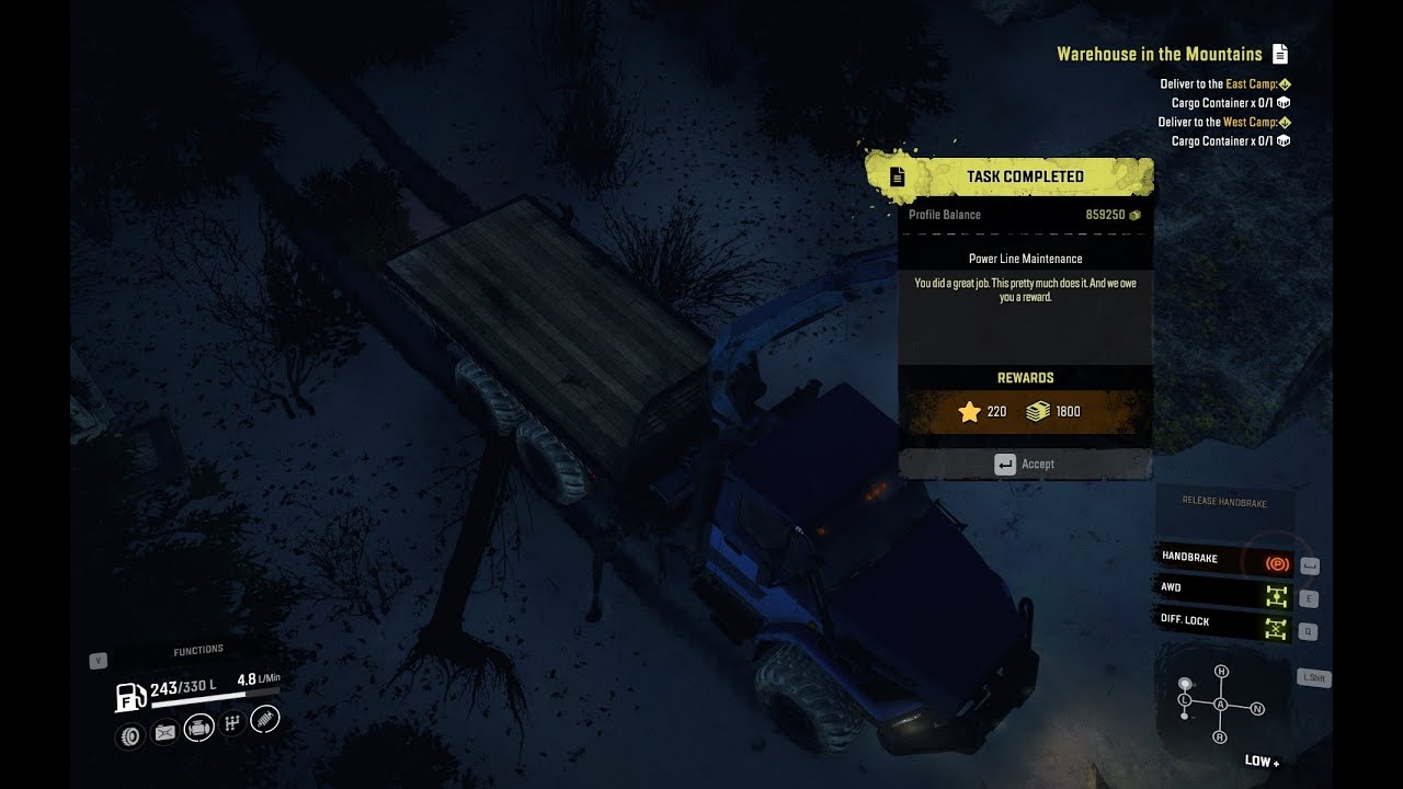 E343 SnowRunner Big Salmon Peak Power Line Maintenance YouTube