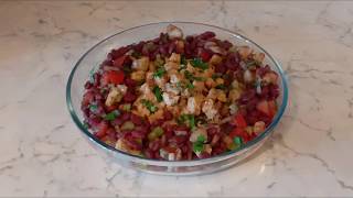 chicken red beans chaat | how to make Chicken lobia chaat | chicken lobia chaat