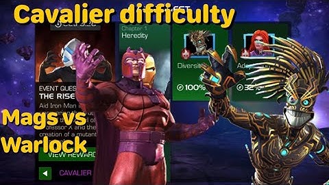 Cavalier Difficulty -  Warlock quick takedown w/ 5* r5 Magneto | the rise of X | Quest Event Ch. 1.1