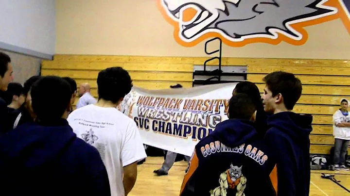 COHS Wrestlers accept their banner as 2012 SVC Cha...