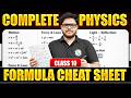 ICSE Class 10 Physics Formula Sheet For 2026 | ICSE Physics Class 10 Board Exam 2026