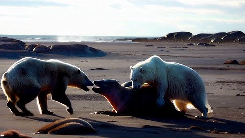 The Two Polar Bears Playing with a Seal#ai#GPT#sora#kling#openai#story