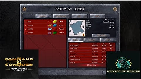 Command and Conquer Red Alert Remastered Skirmish Gameplay USSR– MAP: Shallow Grave 3