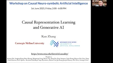 Causal Representation Learning and Generative AI by Dr Kun Zhang #CausalNeSyAI