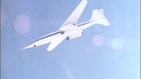 AD-1 wing pivoting in flight