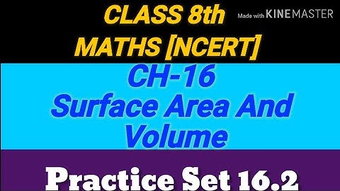 Ch.16 Surface Area And Volume || Practice Set 16.2 ||Class 8th (ncert)