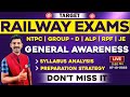 🔴LIVE🔴GENERAL AWARENESS SYLLABUS ANALYSIS &amp; PREPARATION STRATEGY FOR RRB NTPC, GROUP D, ALP, JE, RPF