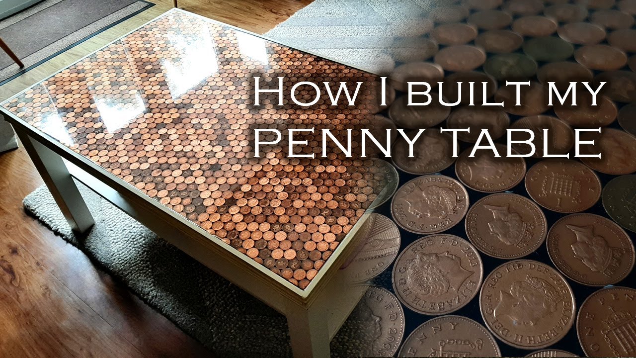 How I built my penny coin coffee table with acrylic resin surface 