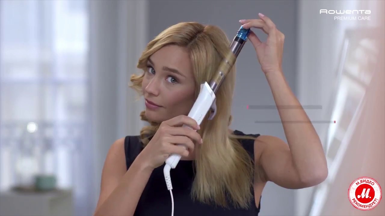 Щипцы для завивки Rowenta Steam Curler CF3810F0 с паром видео