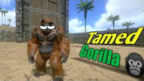 Taming Gigantopithecus in ark mobile , gorilla 👻 , ark mobile gameplay