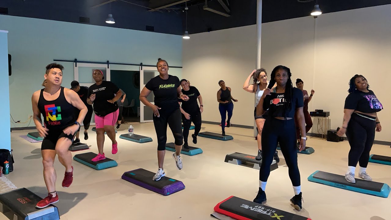 Thirstday night step class - YouTube