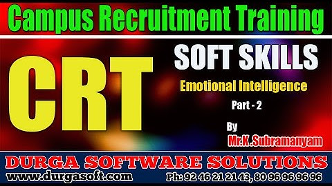 Campus Recruitment Training (CRT) Soft Skills||Emotional Intelligence Part-2 by Subramanyam