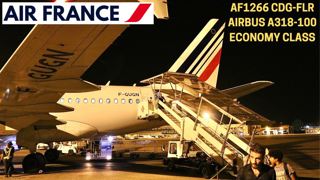 AIR FRANCE AF1266 PARIS CDG FLORENCE FLR (Airbus A318-100 - ECONOMY ...