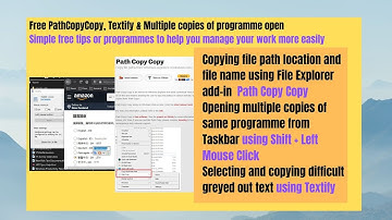 Free PathCopyCopy, Textify & Multiple copies of programme open