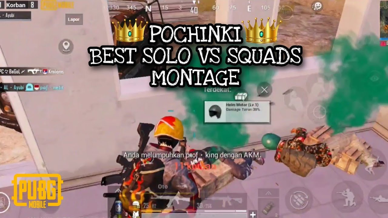 POCHINKI!! BEST SOLO VS SQUADS MONTAGE | PUBG MOBILE GAMEPLAY - YouTube