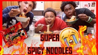 SUPER 100x SPICY NOODLES CHALLENGE🔥😳