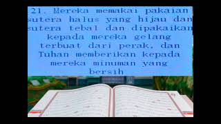 AL QURAN; SURAH 76 الإنسان AYAT 1 31  al Insan DALAM BAHASA INDONESIA