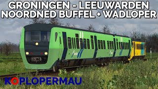 Train Simulator 2022: NoordNed Buffel + Wadloper op Groningen - Leeuwarden in Noordoost-Nederland v6